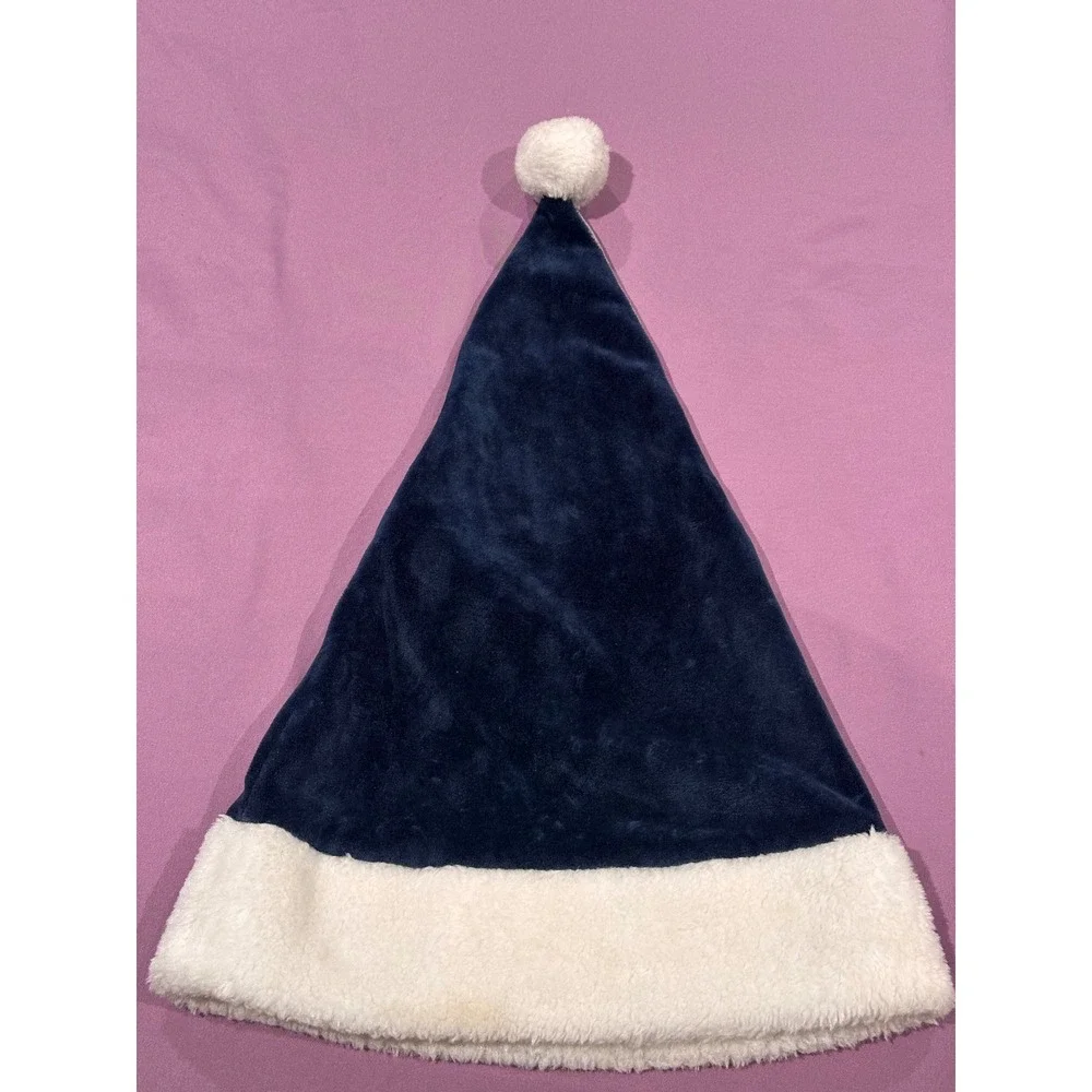 Dallas Cowboys FOCO Santa Hat Navy Blue Grey Plush Christmas Holiday Star Logo
